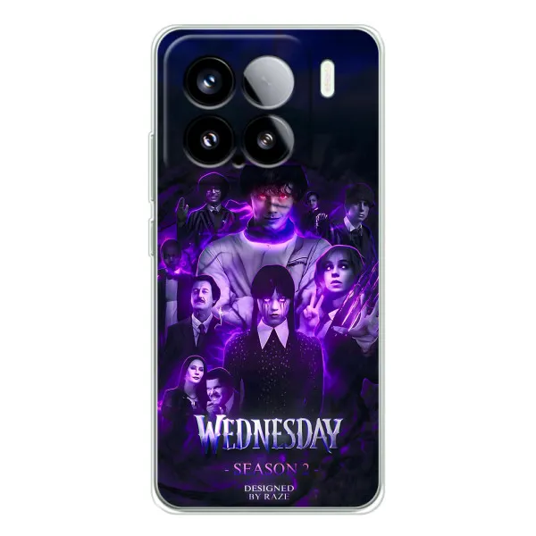 Чехол с принтом «Фиолетовая магия Уэнздей» для Xiaomi Civi 5Pro Чехол с принтом «Фиолетовая магия Уэнздей» для Xiaomi Civi 5Pro