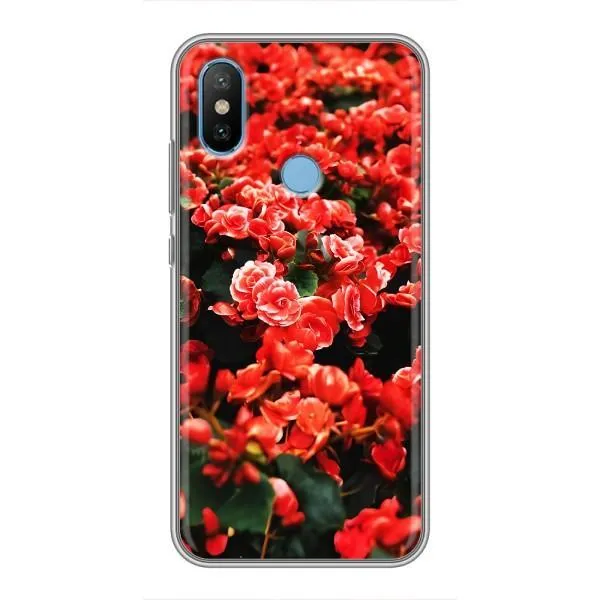 Чехол с принтом «Цветы красные» для Xiaomi Mi6X