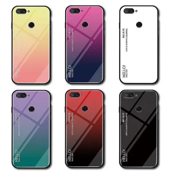 Чехол-бампер FASHION для Xiaomi Mi8 Lite (градиент) — Желтый — фото 3