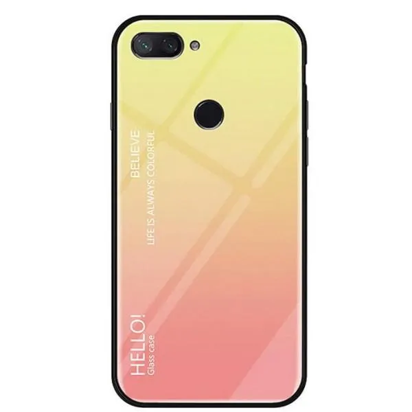 Чехол-бампер FASHION для Xiaomi Mi8 Lite (градиент) — Желтый — фото 4