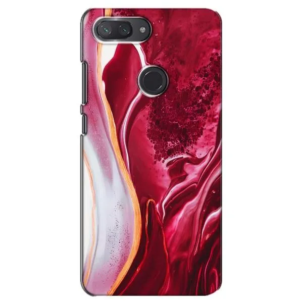 Чехол с принтом «Мрамор красный» для Xiaomi Mi 8 Lite