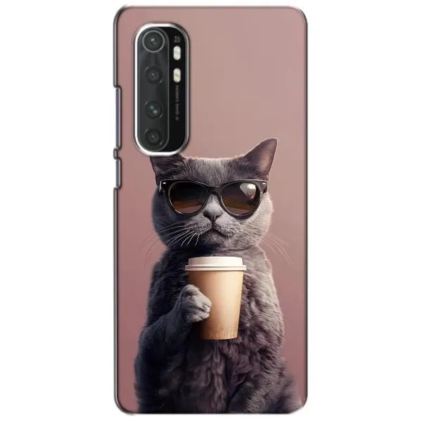 Чехол с принтом «Кот с кофе» для Xiaomi Mi Note 10 Lite Чехол с принтом «Кот с кофе» для Xiaomi Mi Note 10 Lite