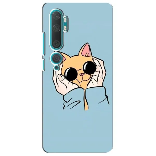 Чехол с принтом «Котик в очках» для Xiaomi Mi Note 10