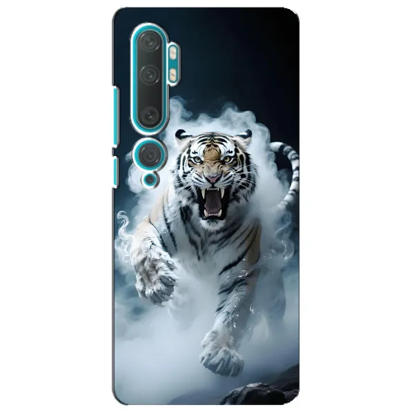 Чехол с принтом «Белый тигр в дыму» для Xiaomi Mi Note 10 Чехол с принтом «Белый тигр в дыму» для Xiaomi Mi Note 10
