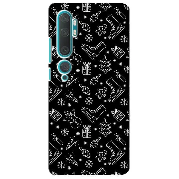 Чехол с принтом «Новогодний фон» для Xiaomi Mi Note 10