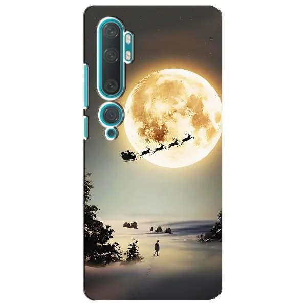 Чехол с принтом «Санта на луне» для Xiaomi Mi Note 10