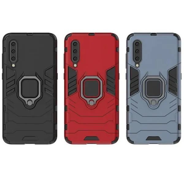 Чехол Transformer с кольцом для Xiaomi Mi 9 (ТПУ + пластик) — Графитовый — фото 2