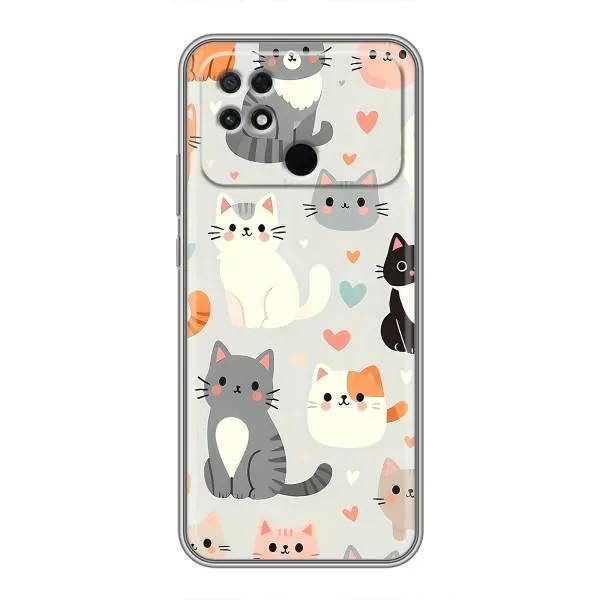 Чехол с принтом «Коллаж котов» для Xiaomi POCO C40