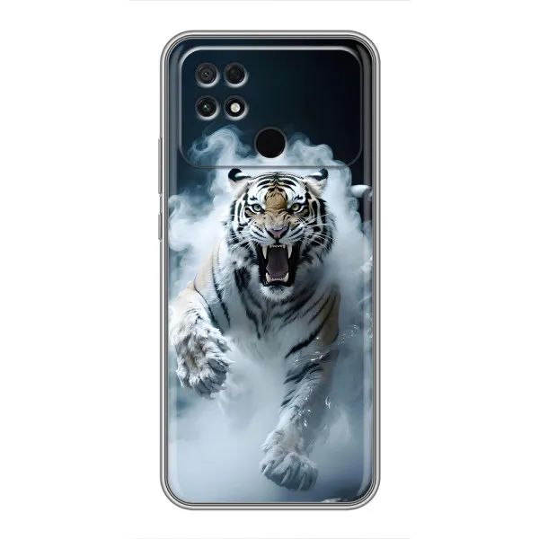 Чехол с принтом «Белый тигр в дыму» для Xiaomi POCO C40