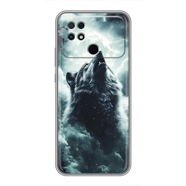 Чехол с принтом «Волк в облаках» для Xiaomi POCO C40