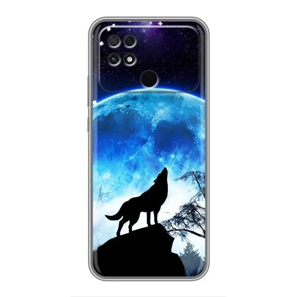 Чехол с принтом «Волк на луну» для Xiaomi POCO C40 Чехол с принтом «Волк на луну» для Xiaomi POCO C40