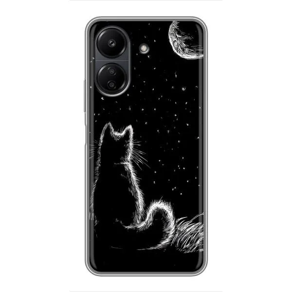 Чохол з принтом «Котик і місяць» для Xiaomi POCO C65