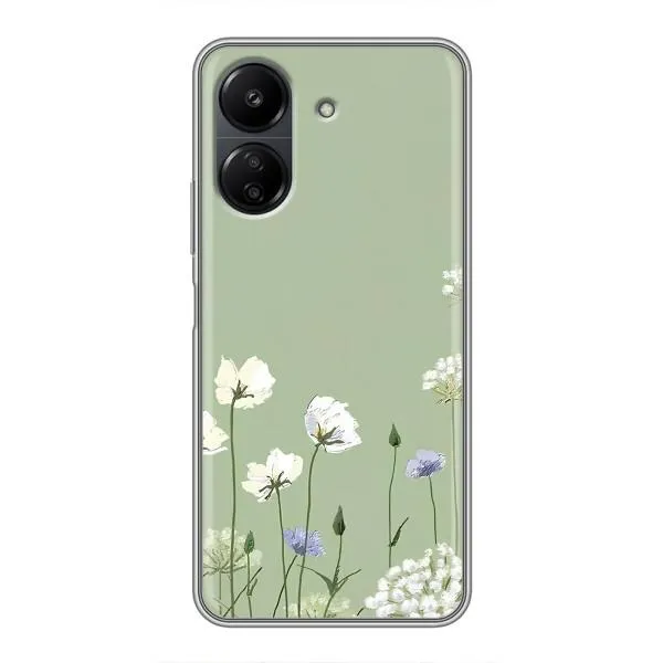Чехол с принтом «Цветы на зеленом» для Xiaomi POCO C65 Чехол с принтом «Цветы на зеленом» для Xiaomi POCO C65
