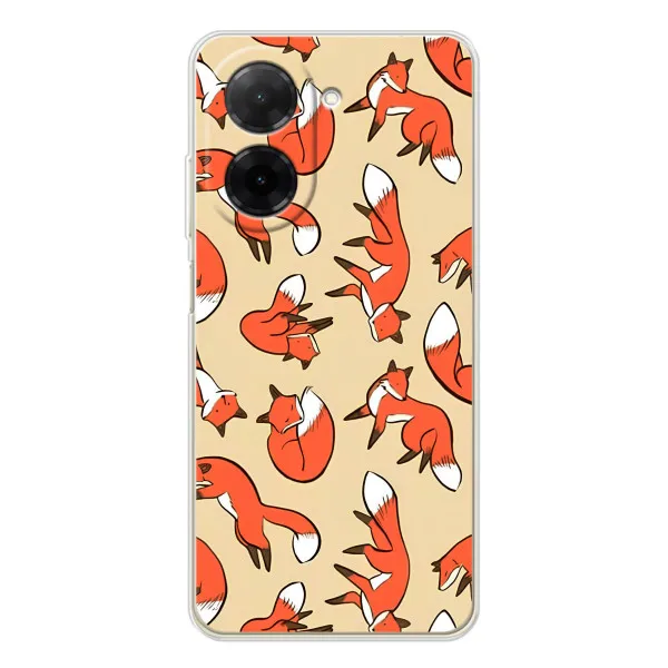 Чехол с принтом «Лисички» для Xiaomi Poco C71