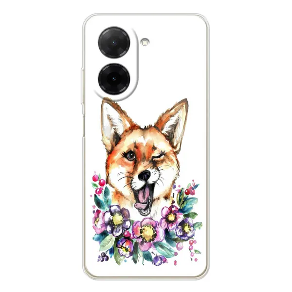 Чехол с принтом «Веселая лисичка» для Xiaomi Poco C71