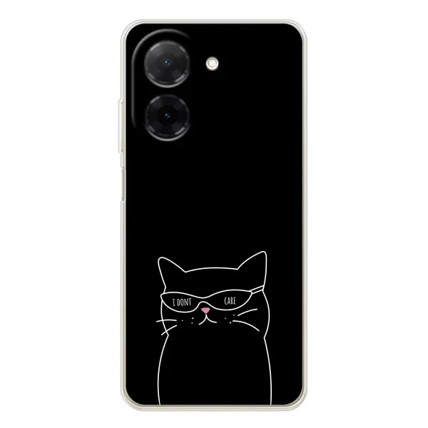 Чехол с принтом «Равнодушный кот» для Xiaomi Poco C71