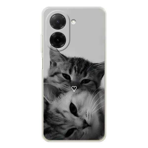Чехол с принтом «Пара котов» для Xiaomi Poco C71