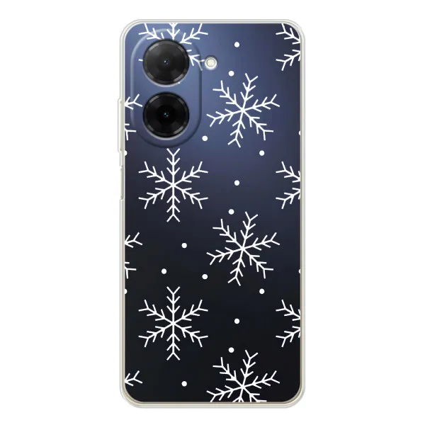 Чехол с принтом «Белые снежинки» для Xiaomi Poco C71