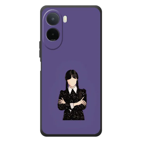 Чехол с принтом «Уэнздей в черном» для Xiaomi Poco C81 Pro
