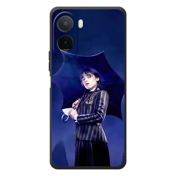 Чехол с принтом «Уэнздей с зонтом» для Xiaomi Poco C81 Pro