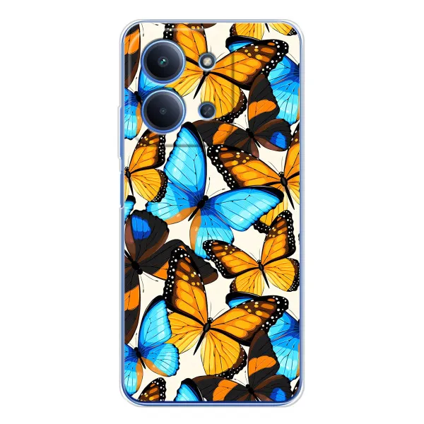 Чехол с принтом «Яркие бабочки» для Xiaomi Poco C85