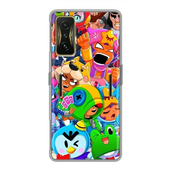 Чехол с принтом «герои Бравл Старс» для Xiaomi POCO F4 GT Чехол с принтом «герои Бравл Старс» для Xiaomi POCO F4 GT