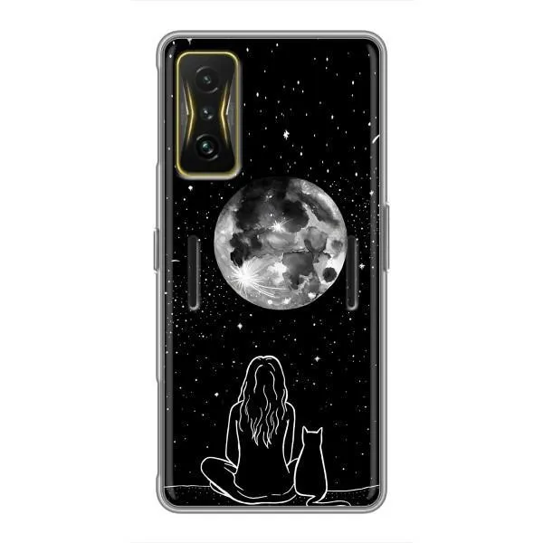 Чехол с принтом «Девушка с котом» для Xiaomi POCO F4 GT Чехол с принтом «Девушка с котом» для Xiaomi POCO F4 GT