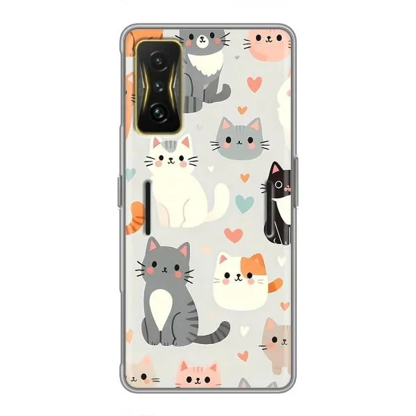 Чехол с принтом «Коллаж котов» для Xiaomi POCO F4 GT Чехол с принтом «Коллаж котов» для Xiaomi POCO F4 GT