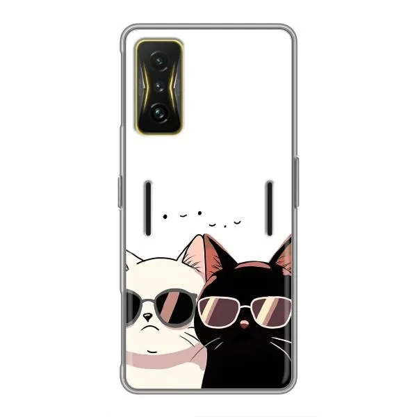Чехол с принтом «Коты в очках» для Xiaomi POCO F4 GT Чехол с принтом «Коты в очках» для Xiaomi POCO F4 GT