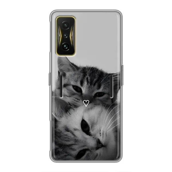 Чехол с принтом «Пара котов» для Xiaomi POCO F4 GT Чехол с принтом «Пара котов» для Xiaomi POCO F4 GT
