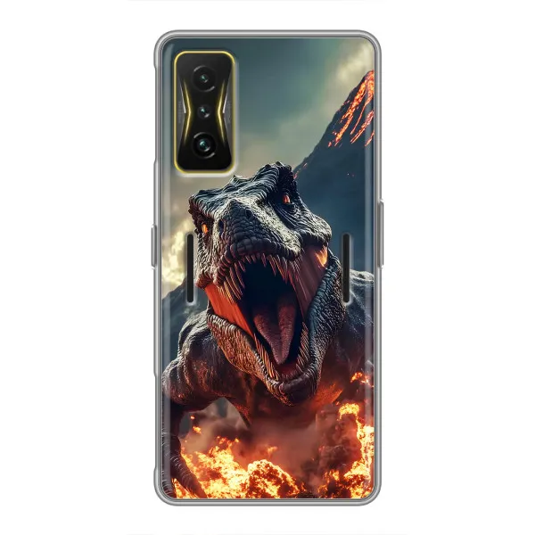 Чехол с принтом «Огненный динозавр» для Xiaomi POCO F4 GT Чехол с принтом «Огненный динозавр» для Xiaomi POCO F4 GT