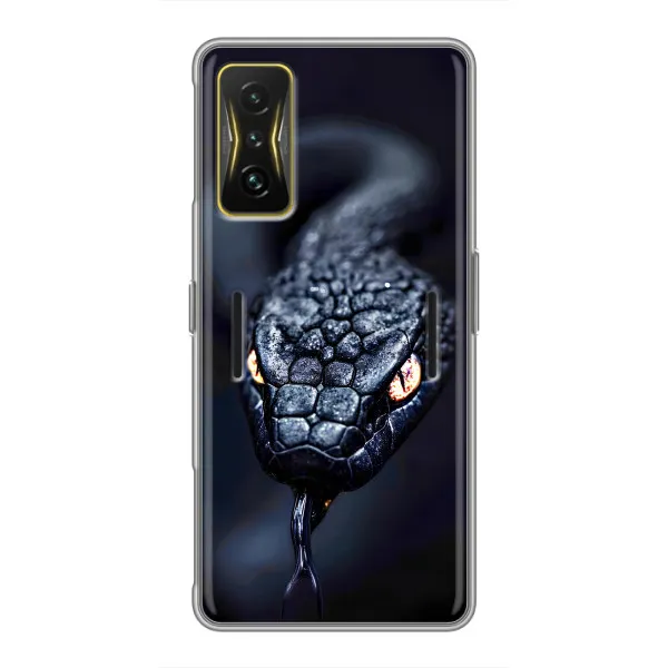 Чехол с принтом «Черная змея» для Xiaomi POCO F4 GT Чехол с принтом «Черная змея» для Xiaomi POCO F4 GT