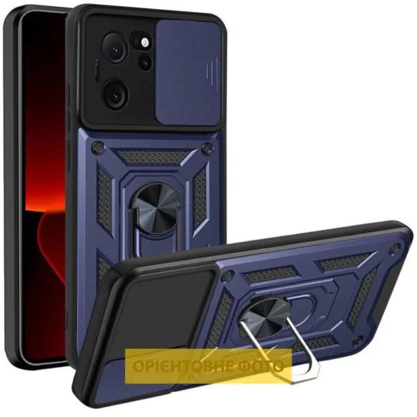 Чехол Ummi Camshield Serge Ring для Xiaomi Poco F5 Pro / Redmi K60 / K60 Pro — Синий