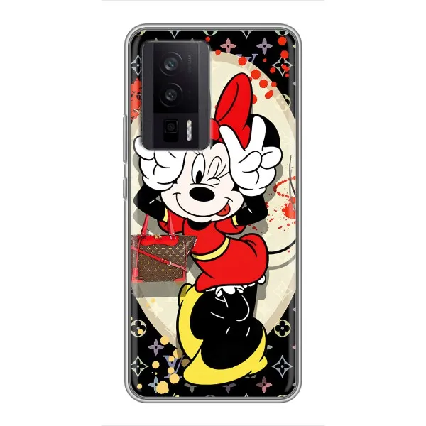 Чехол с принтом «Минни peace» для Xiaomi POCO F5 Pro Чехол с принтом «Минни peace» для Xiaomi POCO F5 Pro