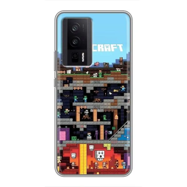 Чехол с принтом «фон Minecraft» для Xiaomi POCO F5 Pro Чехол с принтом «фон Minecraft» для Xiaomi POCO F5 Pro