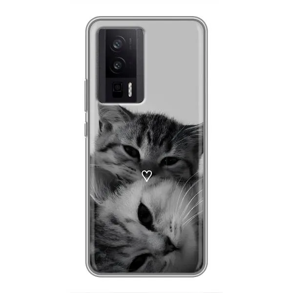 Чехол с принтом «Пара котов» для Xiaomi POCO F5 Pro