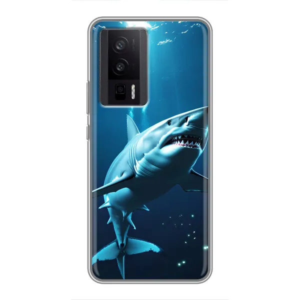 Чехол с принтом «Акула под водой» для Xiaomi POCO F5 Pro Чехол с принтом «Акула под водой» для Xiaomi POCO F5 Pro