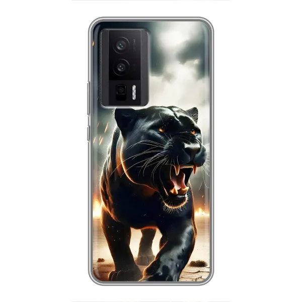 Чехол с принтом «Черная пантера» для Xiaomi POCO F5 Pro Чехол с принтом «Черная пантера» для Xiaomi POCO F5 Pro