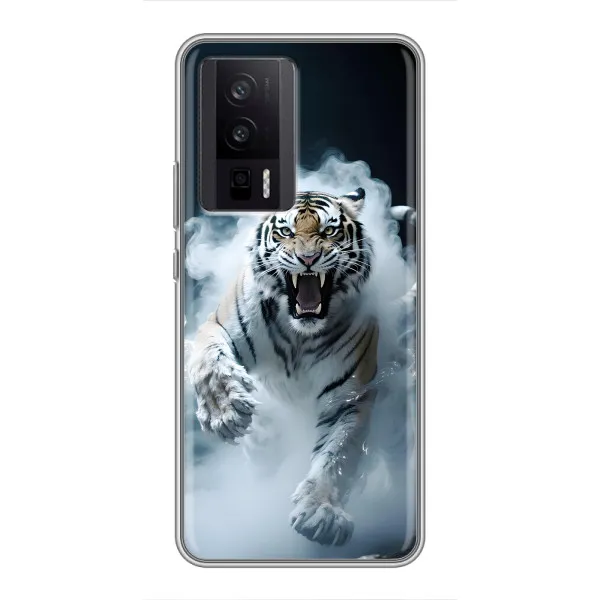 Чехол с принтом «Белый тигр в дыму» для Xiaomi POCO F5 Pro Чехол с принтом «Белый тигр в дыму» для Xiaomi POCO F5 Pro