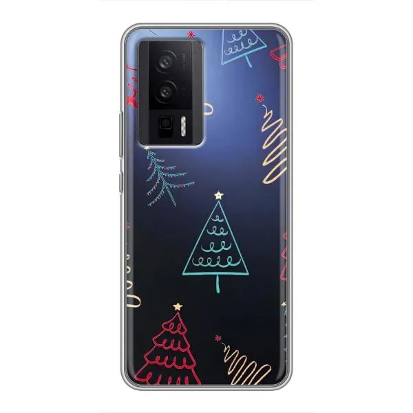 Чехол с принтом «Рождественские елки» для Xiaomi POCO F5 Pro Чехол с принтом «Рождественские елки» для Xiaomi POCO F5 Pro