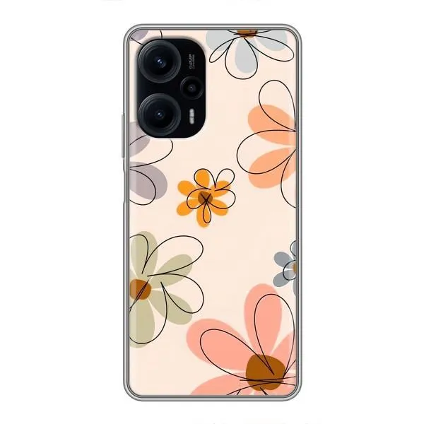 Чехол с принтом «Разноцветные цветы» для Xiaomi POCO F5