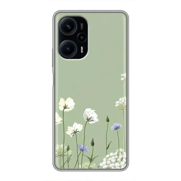 Чехол с принтом «Цветы на зеленом» для Xiaomi POCO F5