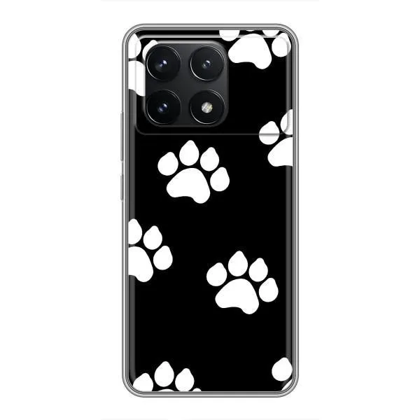 Чехол с принтом «Следы собаки» для Xiaomi POCO F6 Pro Чехол с принтом «Следы собаки» для Xiaomi POCO F6 Pro