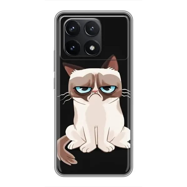 Чохол з принтом «Сумний кіт» для Xiaomi POCO F6 Pro