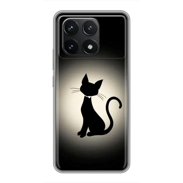 Чохол з принтом «Силует котика» для Xiaomi POCO F6 Pro