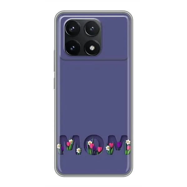 Чехол с принтом «Мама в цветах» для Xiaomi POCO F6 Pro
