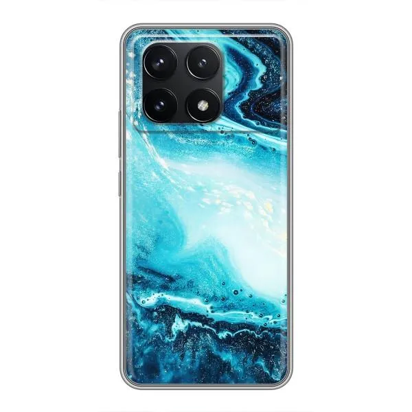 Чохол з принтом «Блакитний мрамор» для Xiaomi POCO F6 Pro Чохол з принтом «Блакитний мрамор» для Xiaomi POCO F6 Pro