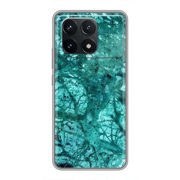 Чохол з принтом «Зелений мрамор» для Xiaomi POCO F6 Pro Чохол з принтом «Зелений мрамор» для Xiaomi POCO F6 Pro