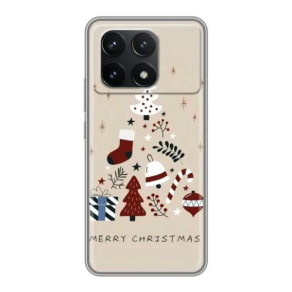 Чехол с принтом «Merry Christmas» для Xiaomi POCO F6 Pro