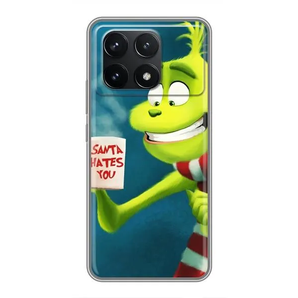 Чехол с принтом «Зеленый Гринч» для Xiaomi POCO F6 Pro